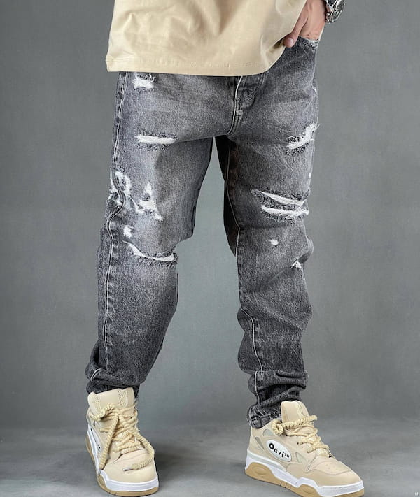 عکس-شلوار جین مردانه تک رنگ