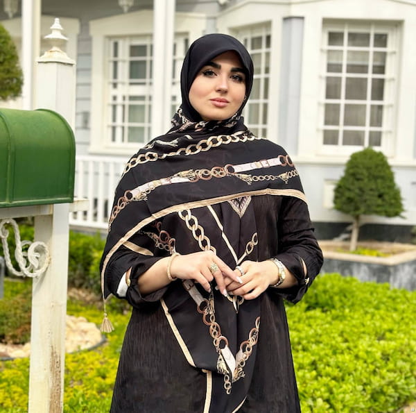 عکس-روسری زنانه پنبه مشکی