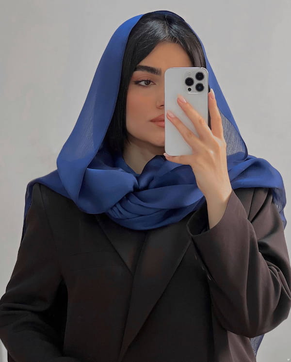 عکس-شال زنانه ابریشم مشکی