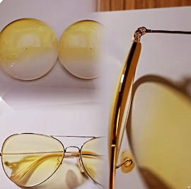 عینک طبی زنانه زرد