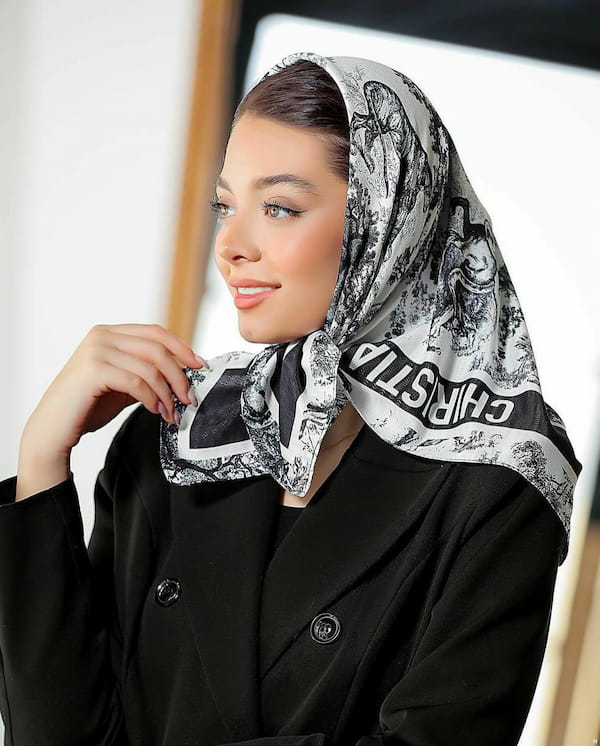 عکس-مینی اسکارف زنانه نخی دیور