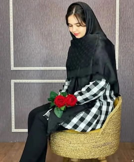 روسری زنانه ژاکارد مشکی