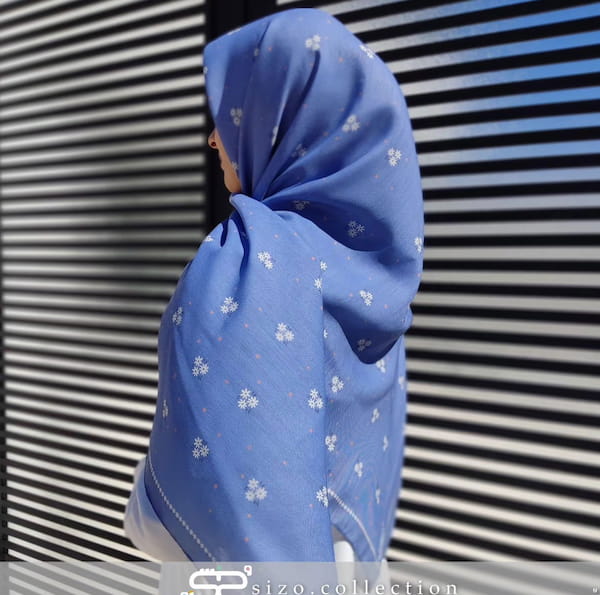 عکس-روسری زنانه آبی