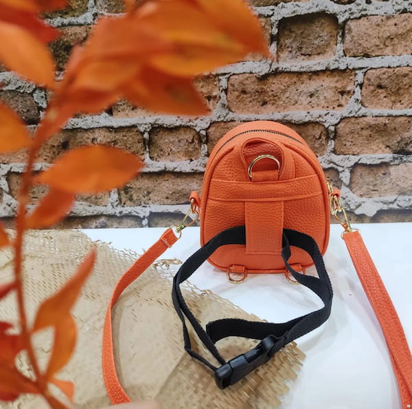عکس-کیف زنانه چرم نارنجی