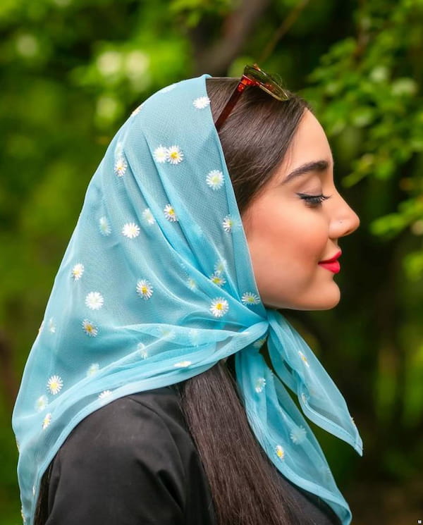 عکس-مینی اسکارف گلدوزی زنانه تور