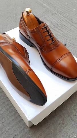 کفش رسمی مردانه چرم طبیعی گاوی