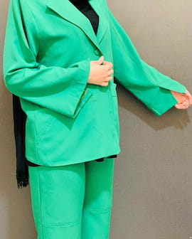 کت زنانه کرپ مازراتی سبز