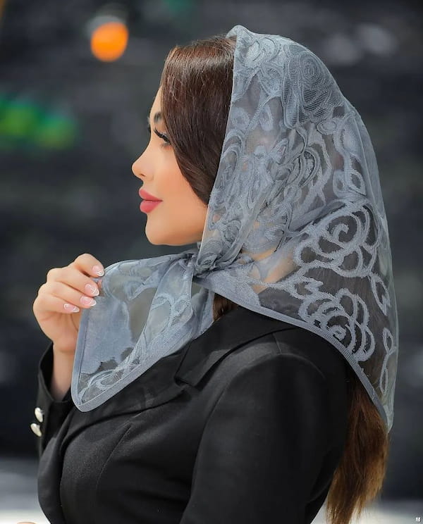 عکس-مینی اسکارف زنانه ارگانزا