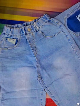 شلوارک بچگانه جین تک رنگ