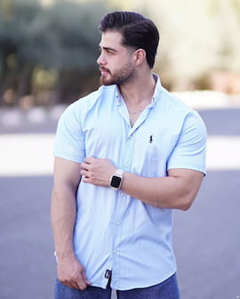 پیراهن آستین کوتاه مردانه پنبه