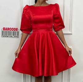 لباس مجلسی دخترانه ساتن قرمز