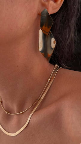 گردنبند زنانه استیل طلایی