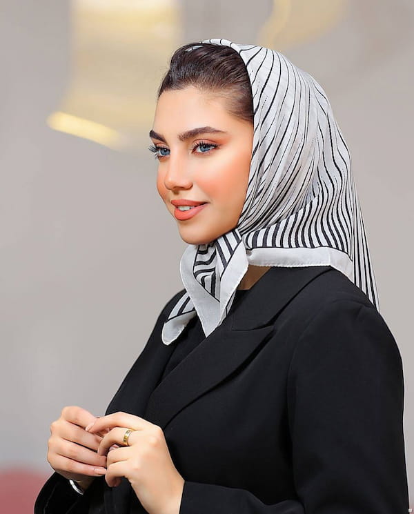عکس-مینی اسکارف زنانه پنبه شنل