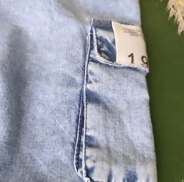 عکس-شلوار جین بچگانه کارگو تک رنگ