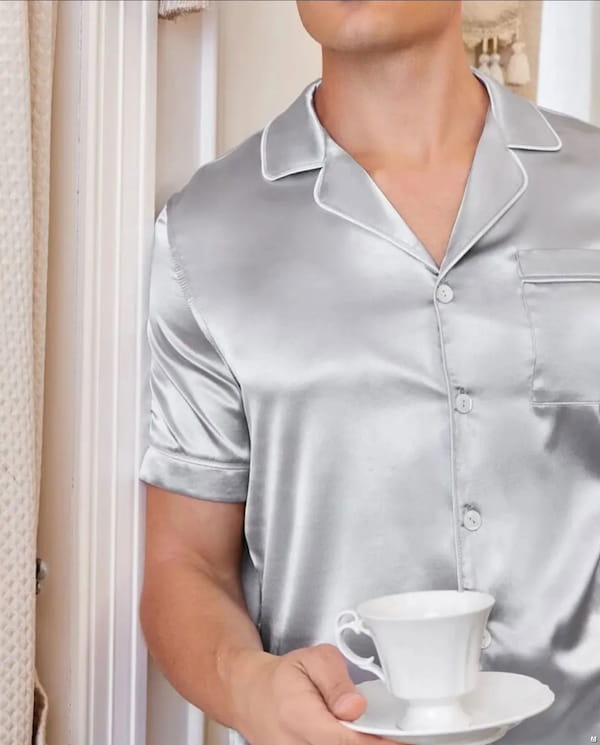 عکس-پیراهن مردانه ساتن ابریشم