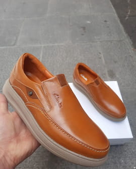 کفش روزمره مردانه چرم دیور عسلی