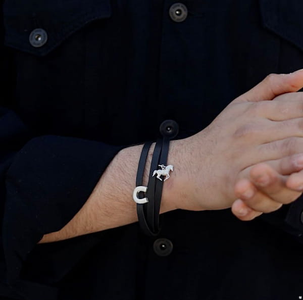 عکس-دستبند مردانه چرم