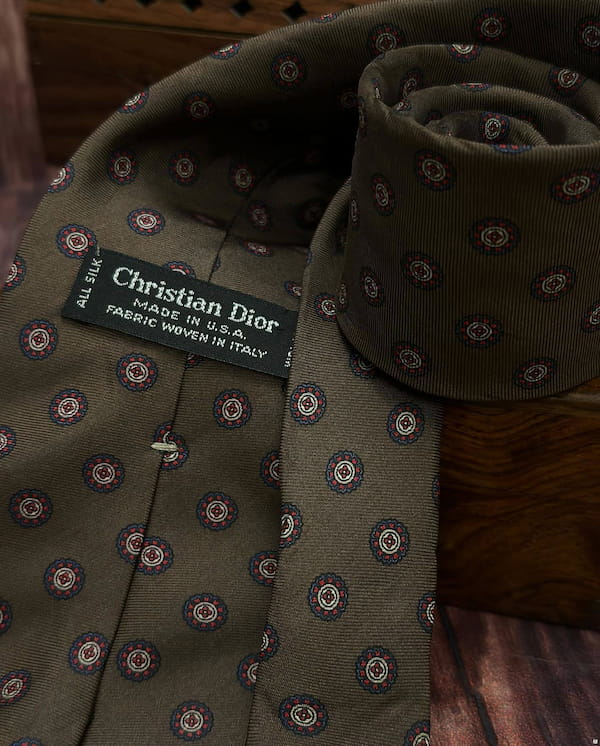عکس-کراوات مردانه ابریشم دیور قهوه ای
