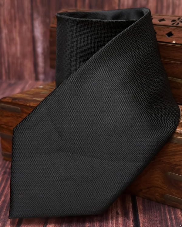 عکس-کراوات مردانه پلی استر مشکی