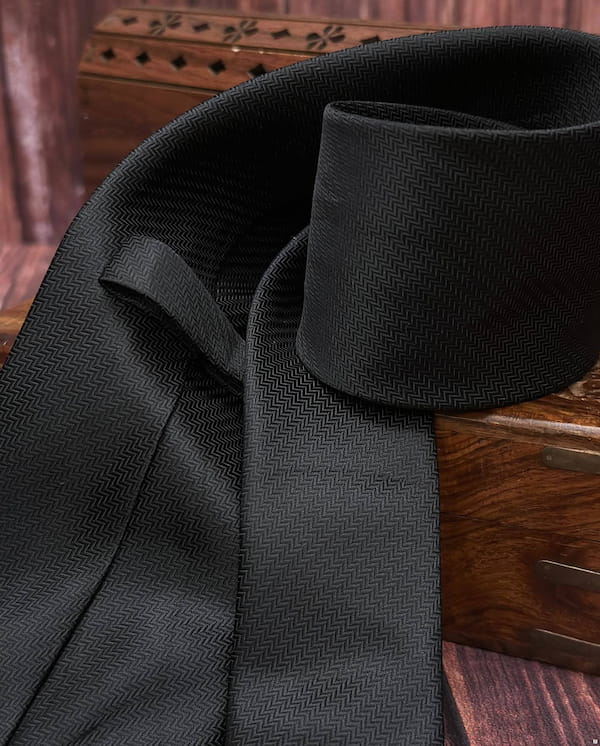 عکس-کراوات مردانه پلی استر مشکی
