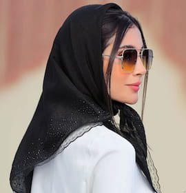 روسری زنانه تور مشکی