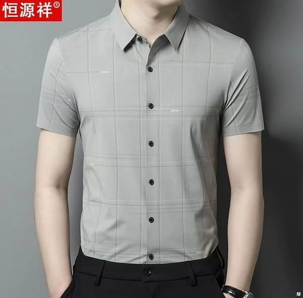 عکس-پیراهن تابستانه مردانه ابریشم یخی