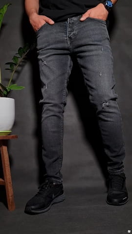 شلوار جین مردانه دمپا زغالی