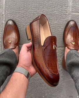 کفش روزمره مردانه چرم طبیعی گاوی