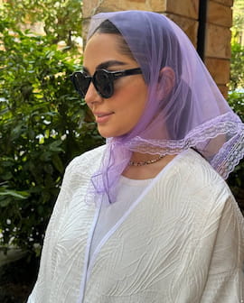 روسری زنانه دانتل تک رنگ