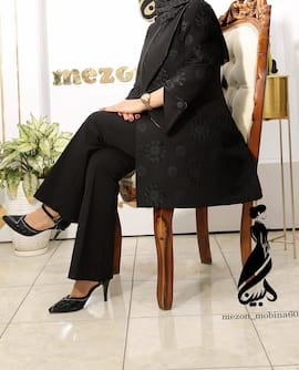 مانتو زنانه لینن مشکی