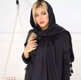 شال زنانه مشکی