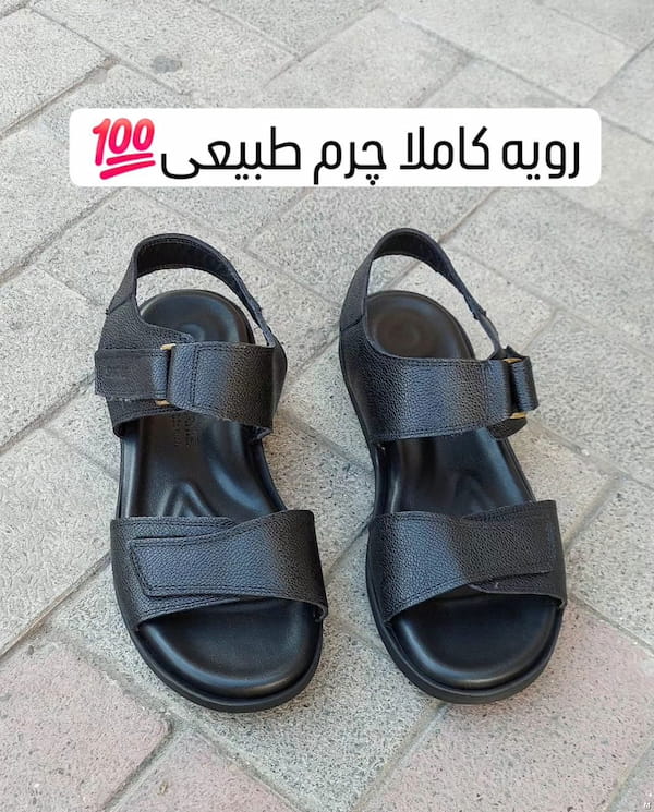 عکس-کفش روزمره طبی مردانه لاستیک مشکی