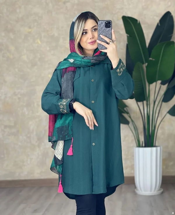 عکس-مانتو گلدوزی زنانه کرسپو