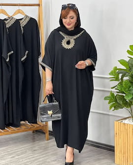 پیراهن زنانه ابر و بادی مشکی