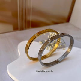 دستبند زنانه استیل نقره ای