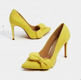 کفش کفش پاشنه دار زنانه لیمویی
