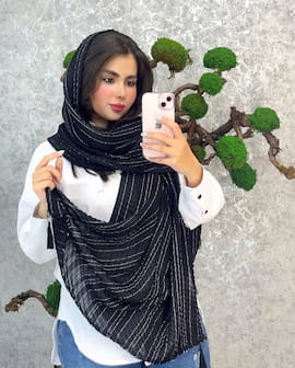 شال زنانه مشکی