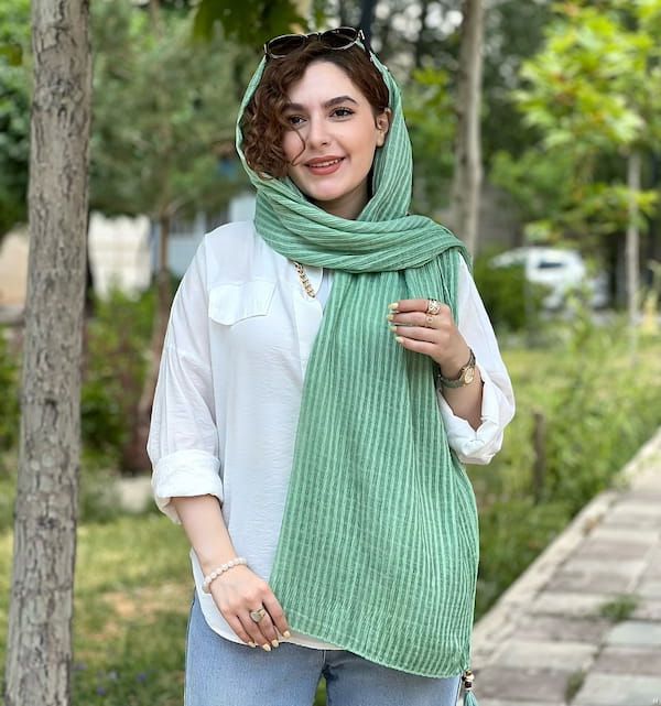 عکس-شال زنانه نخی