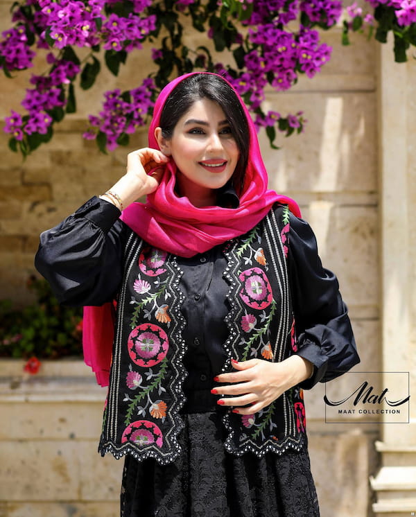 عکس-ست پوشاک زنانه ساتن ابریشم سفید