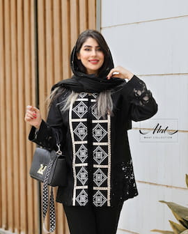 مانتو زنانه تور مشکی