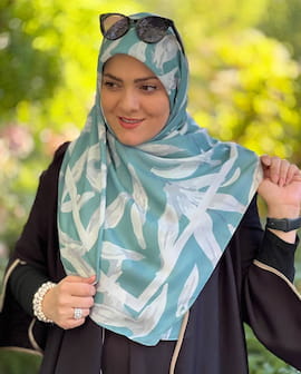 روسری زنانه نخی سبز