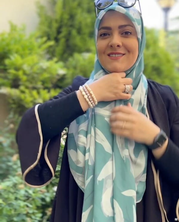 عکس-روسری زنانه نخی سبز