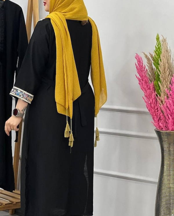 عکس-پیراهن زنانه کرپ مشکی