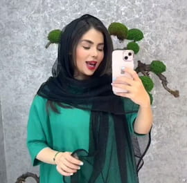 شال زنانه تور ماوی تک رنگ