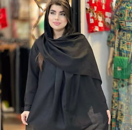 شال زنانه نخی مشکی