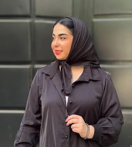 روسری زنانه دانتل مشکی