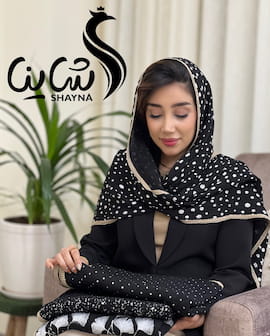 شال زنانه نخ مشکی