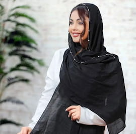 شال زنانه نخی