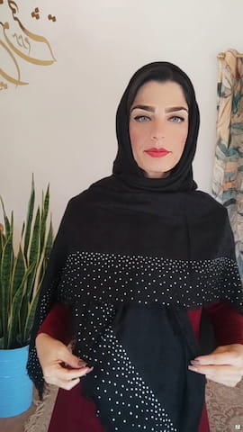 روسری زنانه کشمیر مشکی