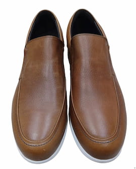 کفش روزمره مجلسی مردانه چرم طبیعی عسلی
